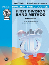 First Division Book 2 Baritone Sax band method book cover